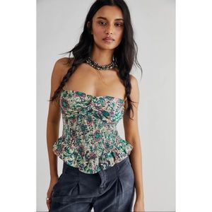 Free People One More Time Tube Top in Tea Combo